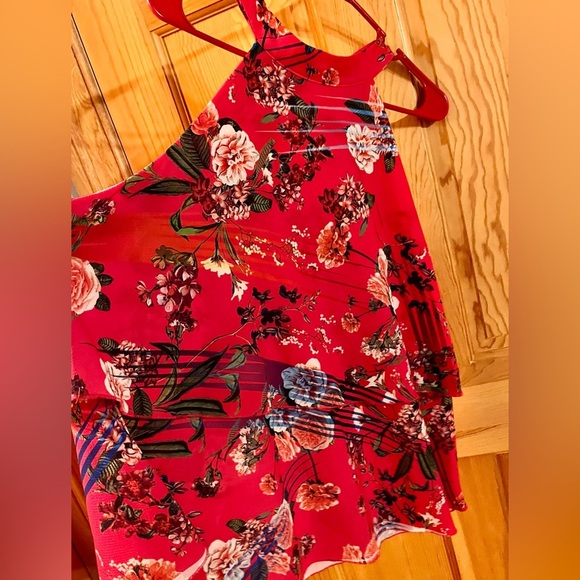 Isle Floral Halter Neck Top XL Button Layered Summer Gardencore Vacation Beach - Picture 4 of 11